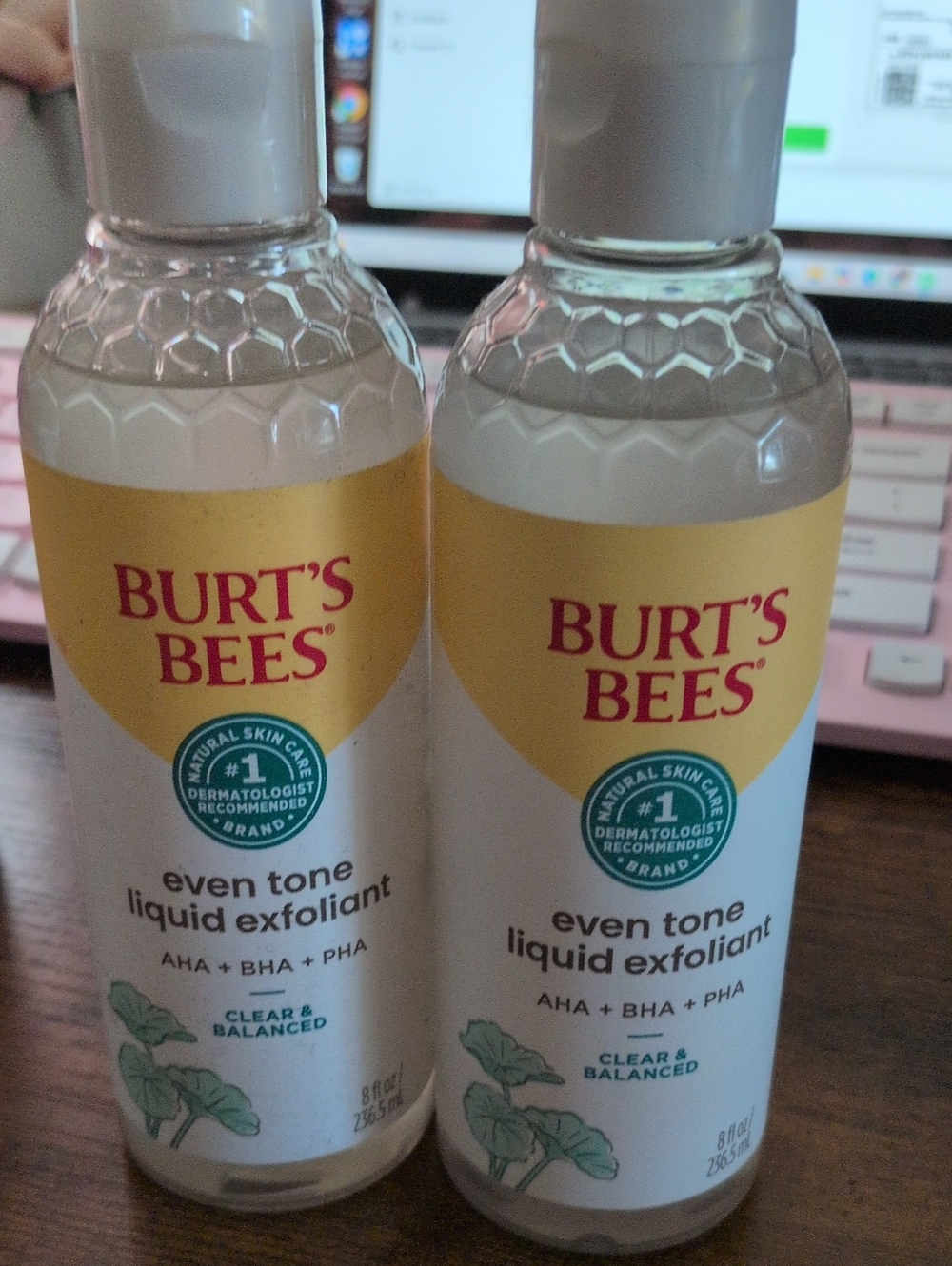 Burt's Bees Even Tone Liquid Exfoliant Qty 2